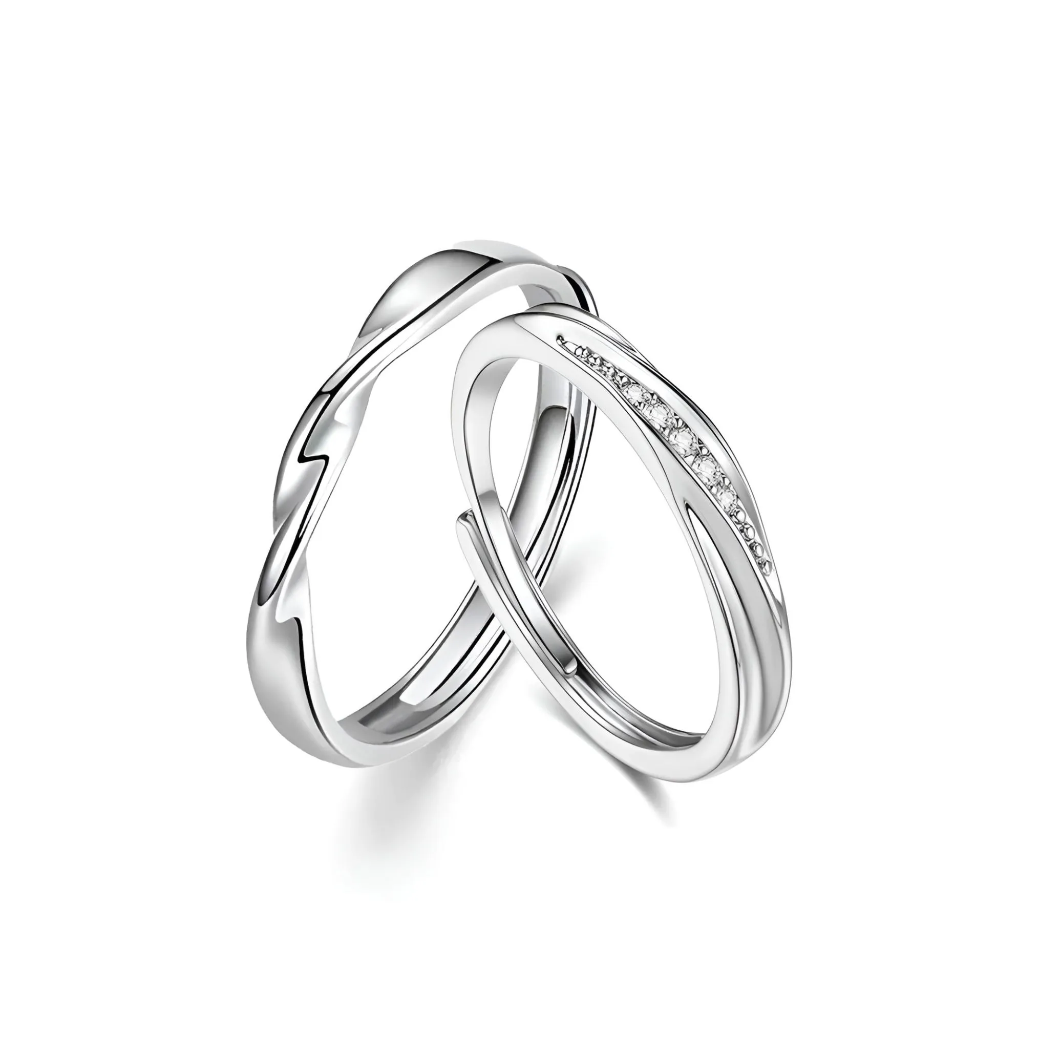 Ryukyu S999 Fine Серебряное Кольцо Пара Унисекс