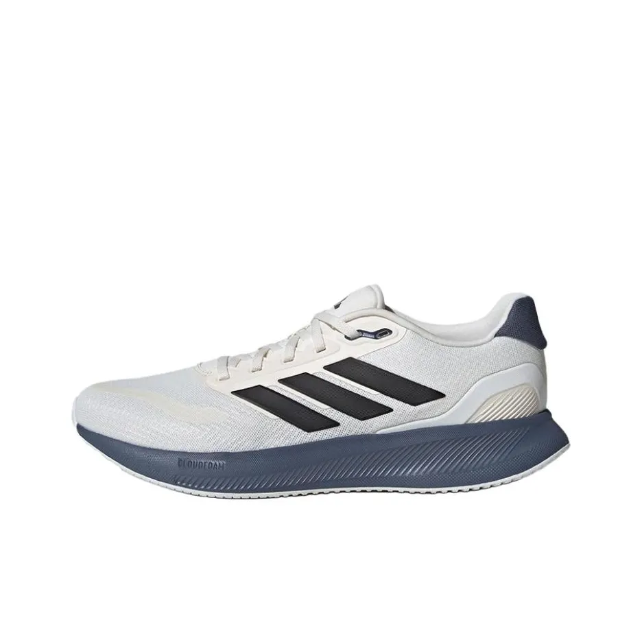 Adidas Runfalcon 5,0 Slip-resistant Abrasion-resistant Low-top Беговые кроссовки Мужские Белые