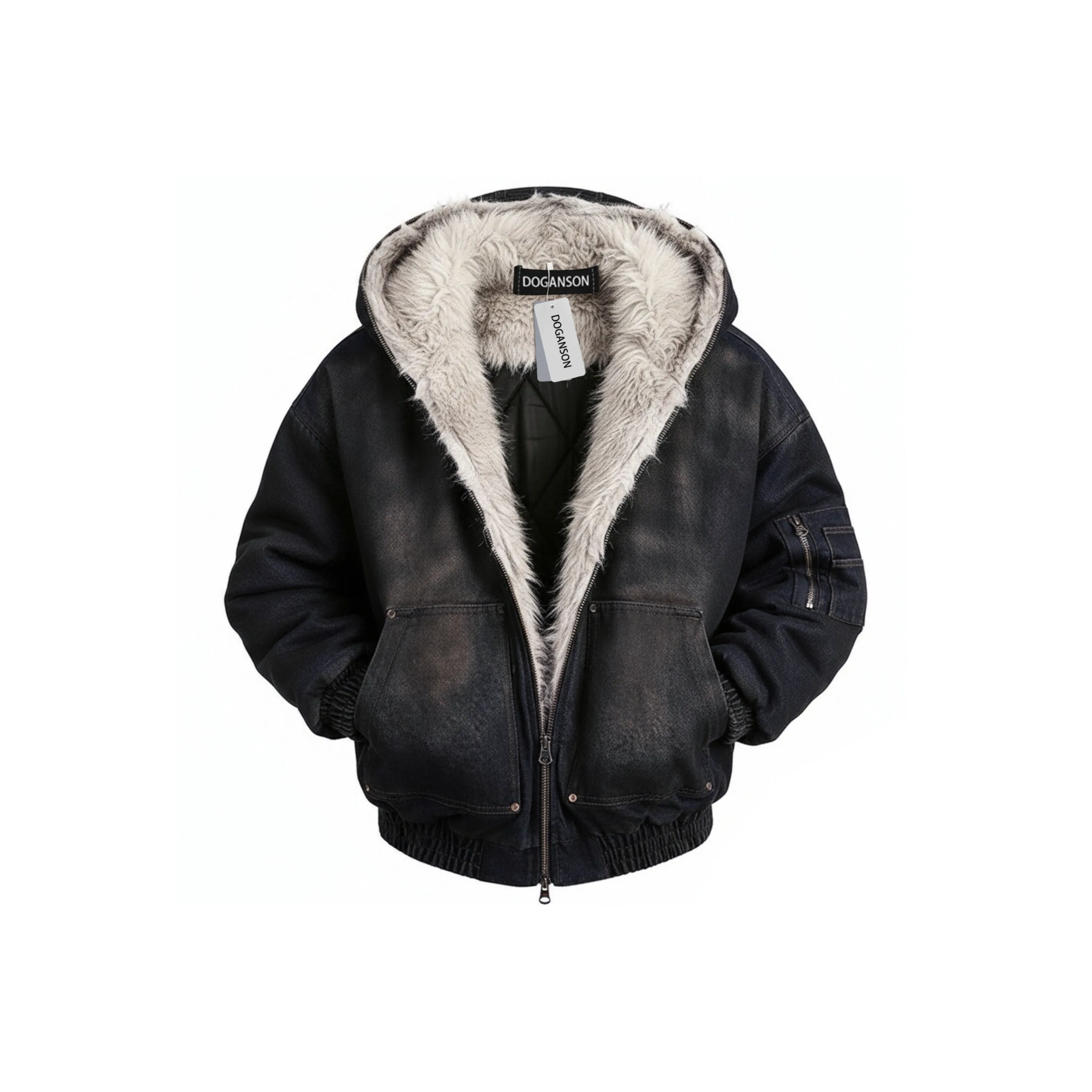 DOGANSON Винтажный синий унисекс пуховики