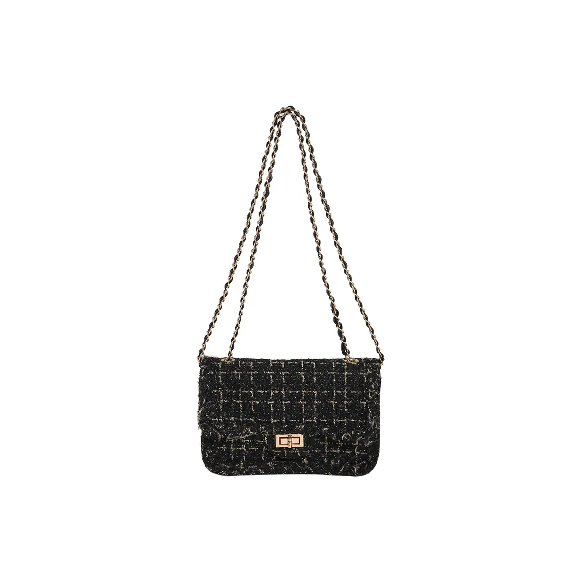 BRABOSTON Вязаная ткань Сумка через плечо Стандартная Унисекс Черный Белый