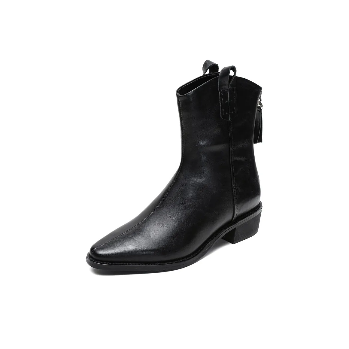 H2 Лицевая коровья кожа Винтаж Повседневный Универсальный Женская обувь Ботильоны Женские