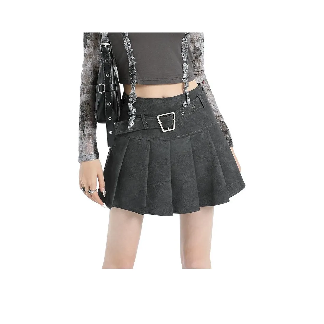 Женские кожаные короткие юбки