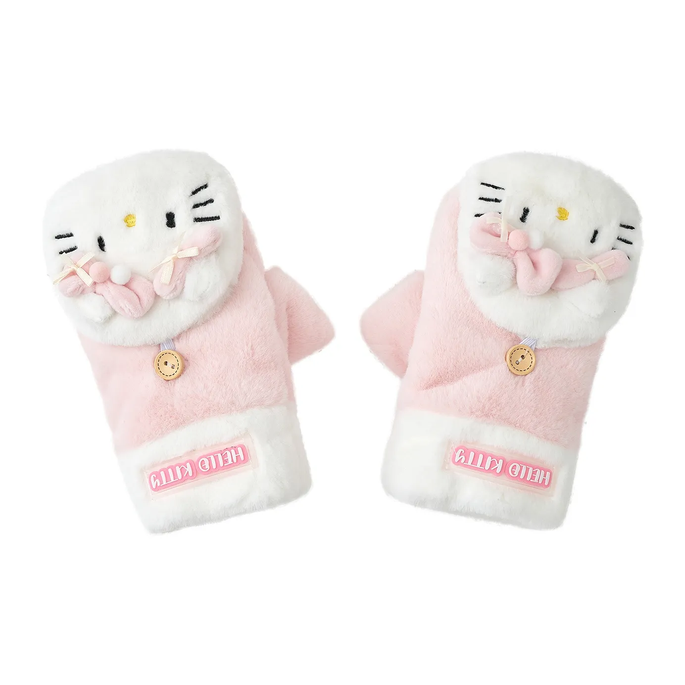 Санрио Полиэстер Трикотаж Перчатки Женские