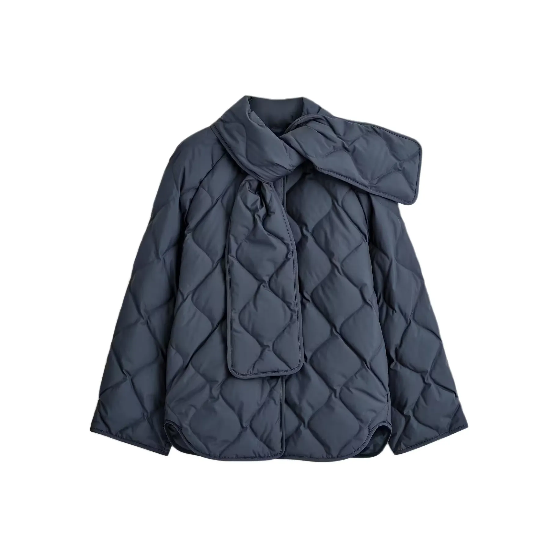 COS Морской Синий Женский Пуховик