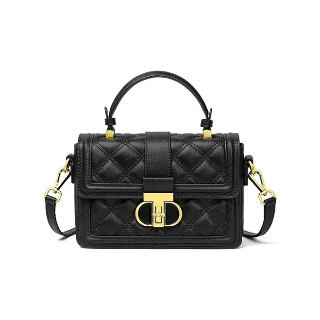 Younger Song Коровья кожа Одно плечо Сумка Женская Черная