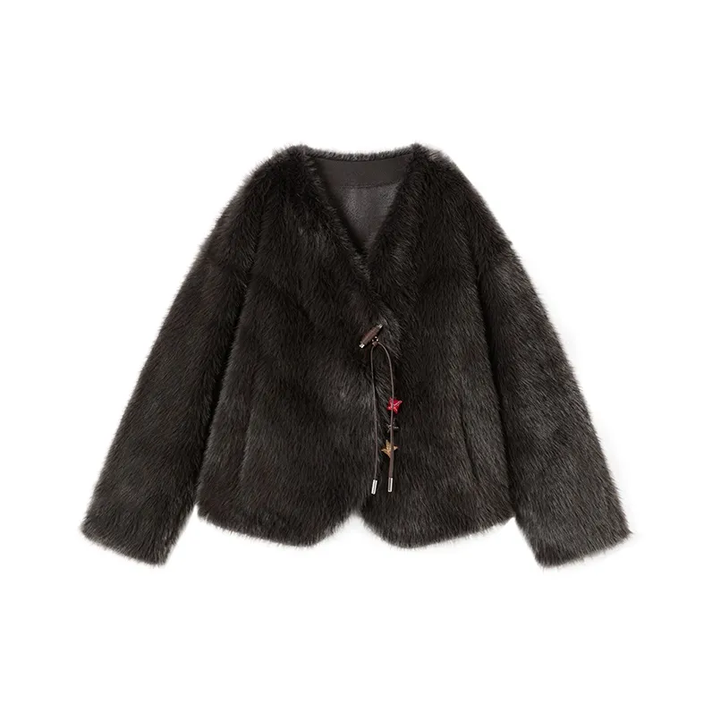 XIANGYING Кофе Женские Меховые изделия