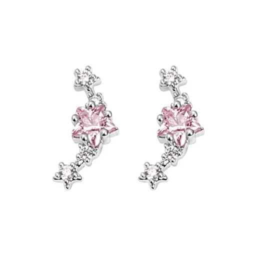 D.K.X Титановые стальные серьги-гвоздики женские