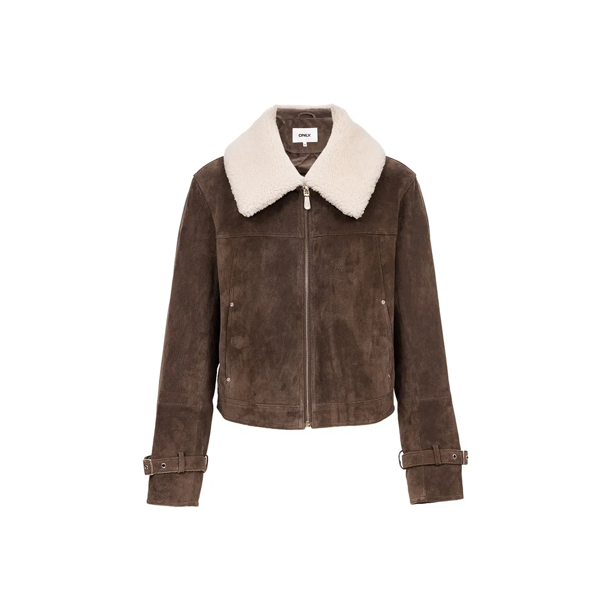 ONLY I99 Темная Умбра Женская Кожаная Куртка