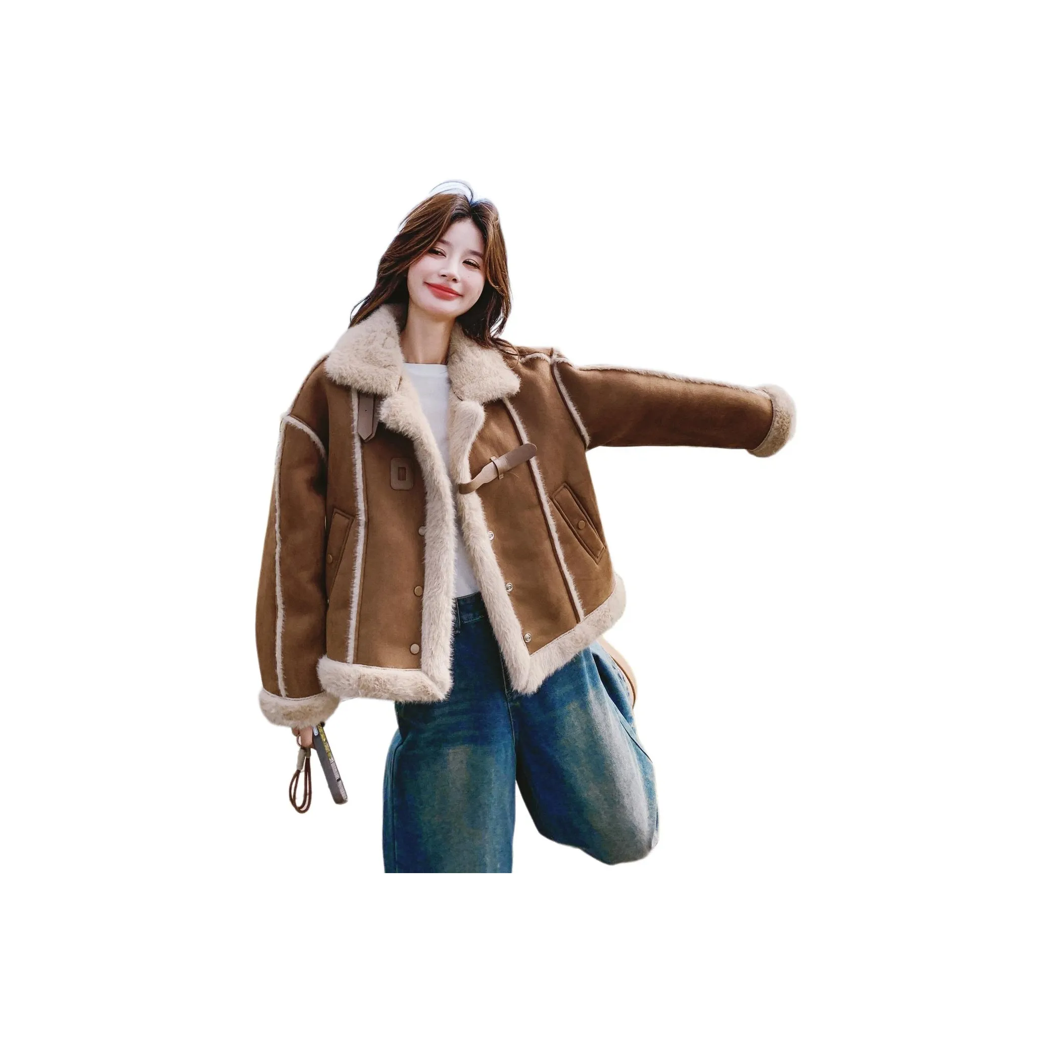 MEXICAN Бархат Feel Пальто Женское