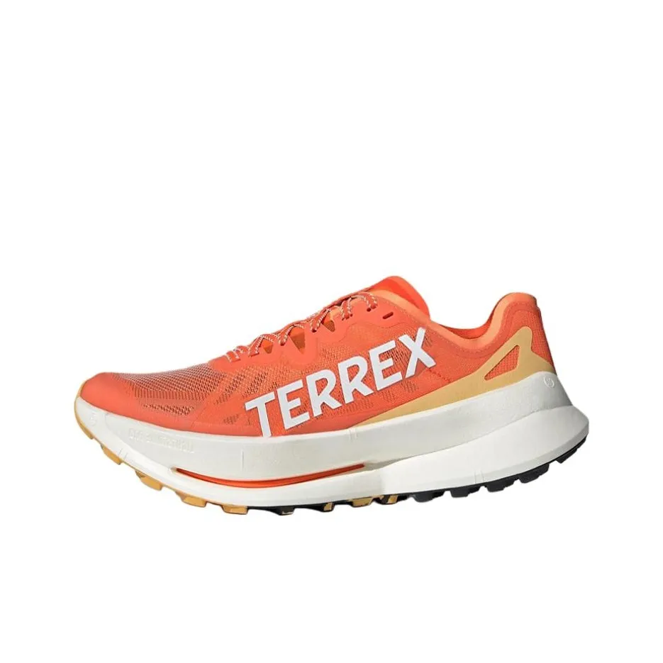 adidas Terrex Agravic Low Топ LIGHTSTRIKE Pro Double Layer Foam Middle Sole Беговые кроссовки Мужские Orange White