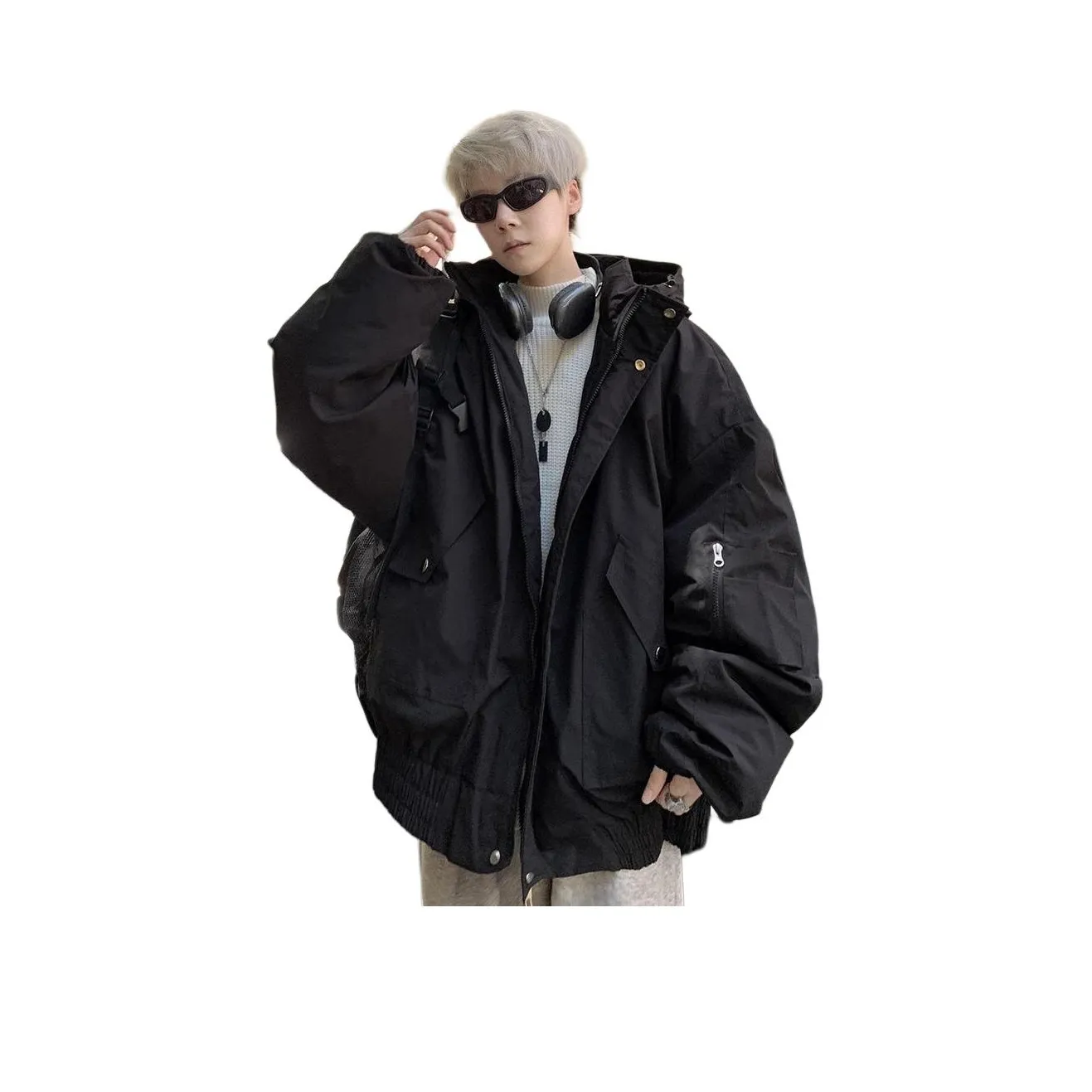 BONAS Черный мужской пуховик