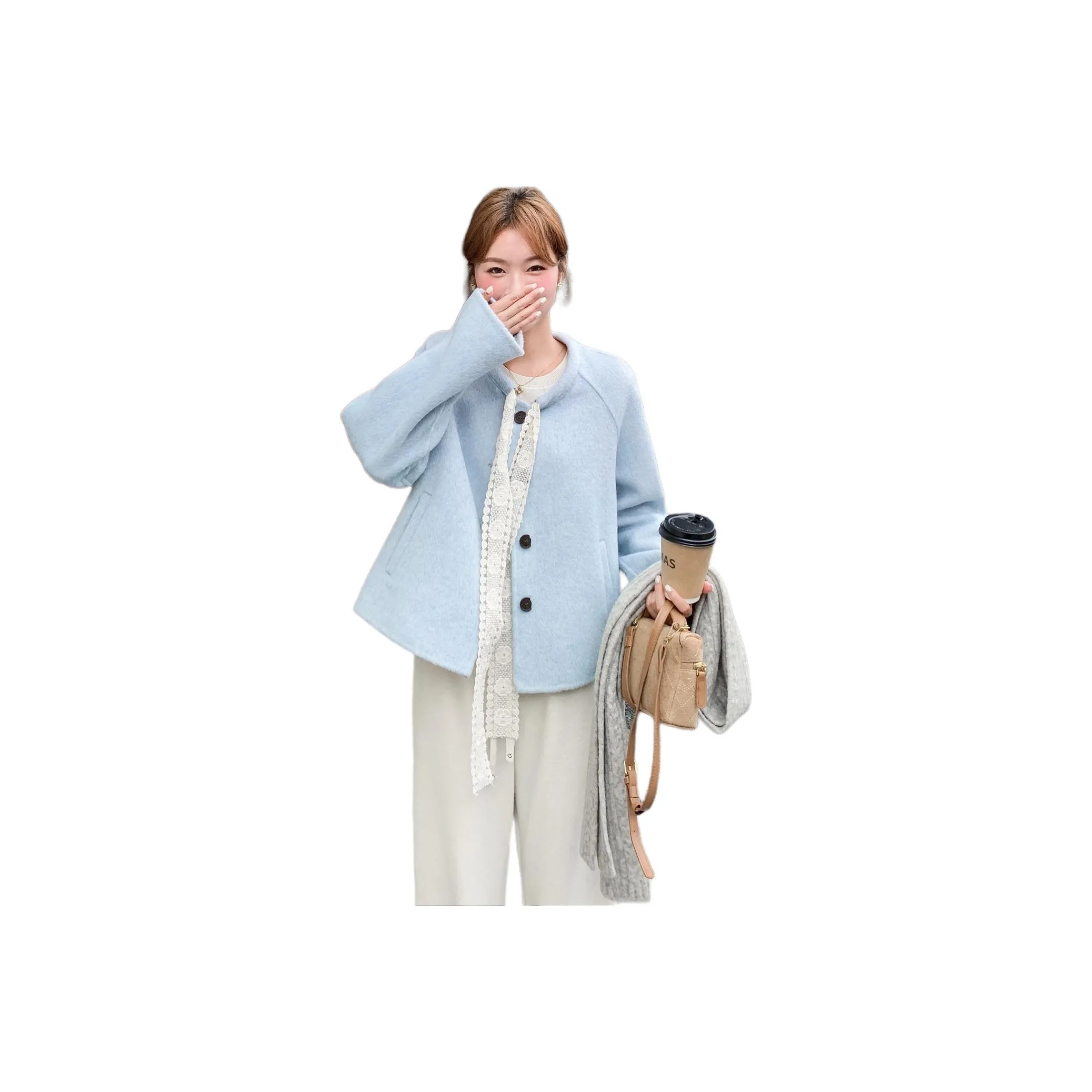 MEXICAN Светло-синий Женский Пальто