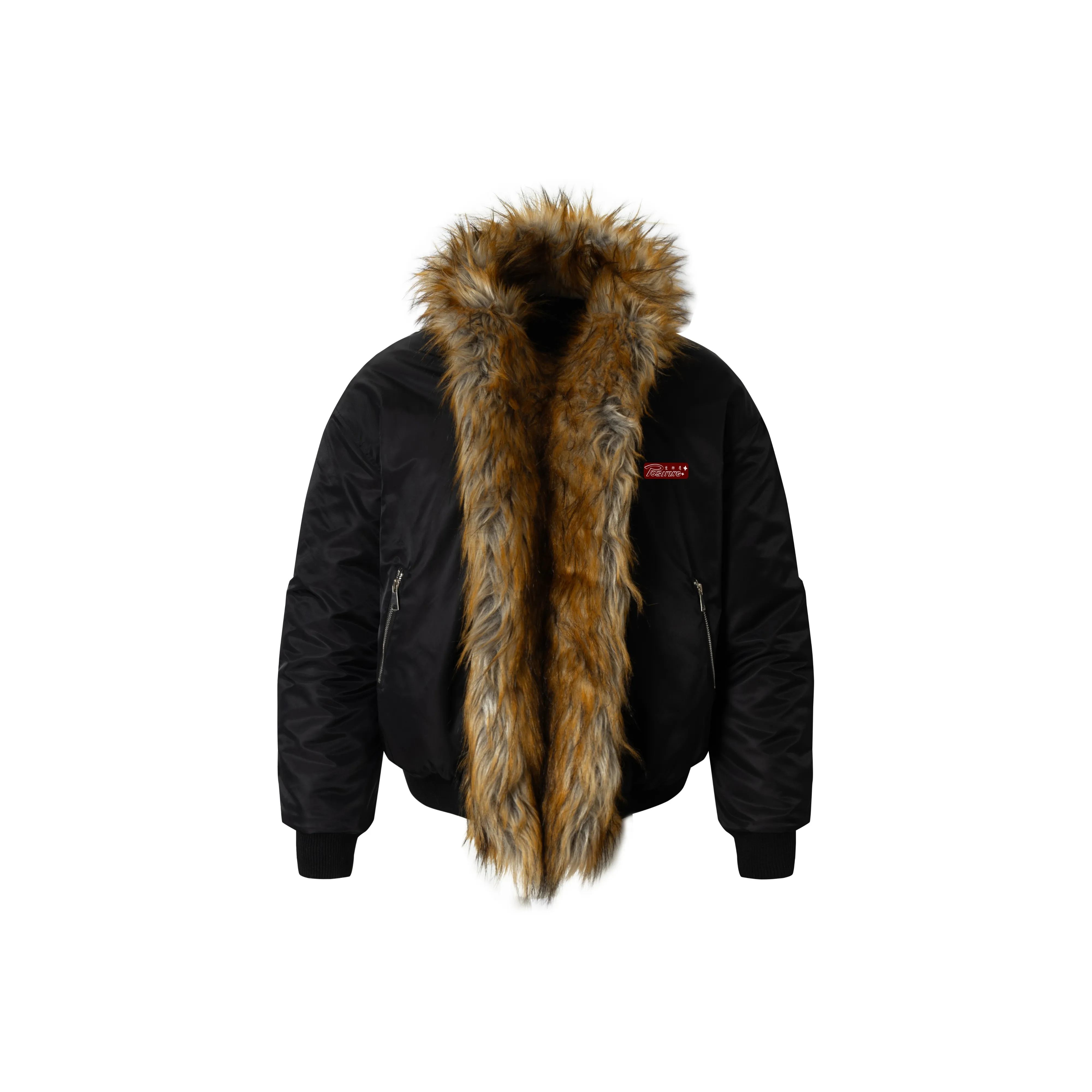 POSIYING Черный С подарками Съемная застежка-булавка Унисекс Пуховики