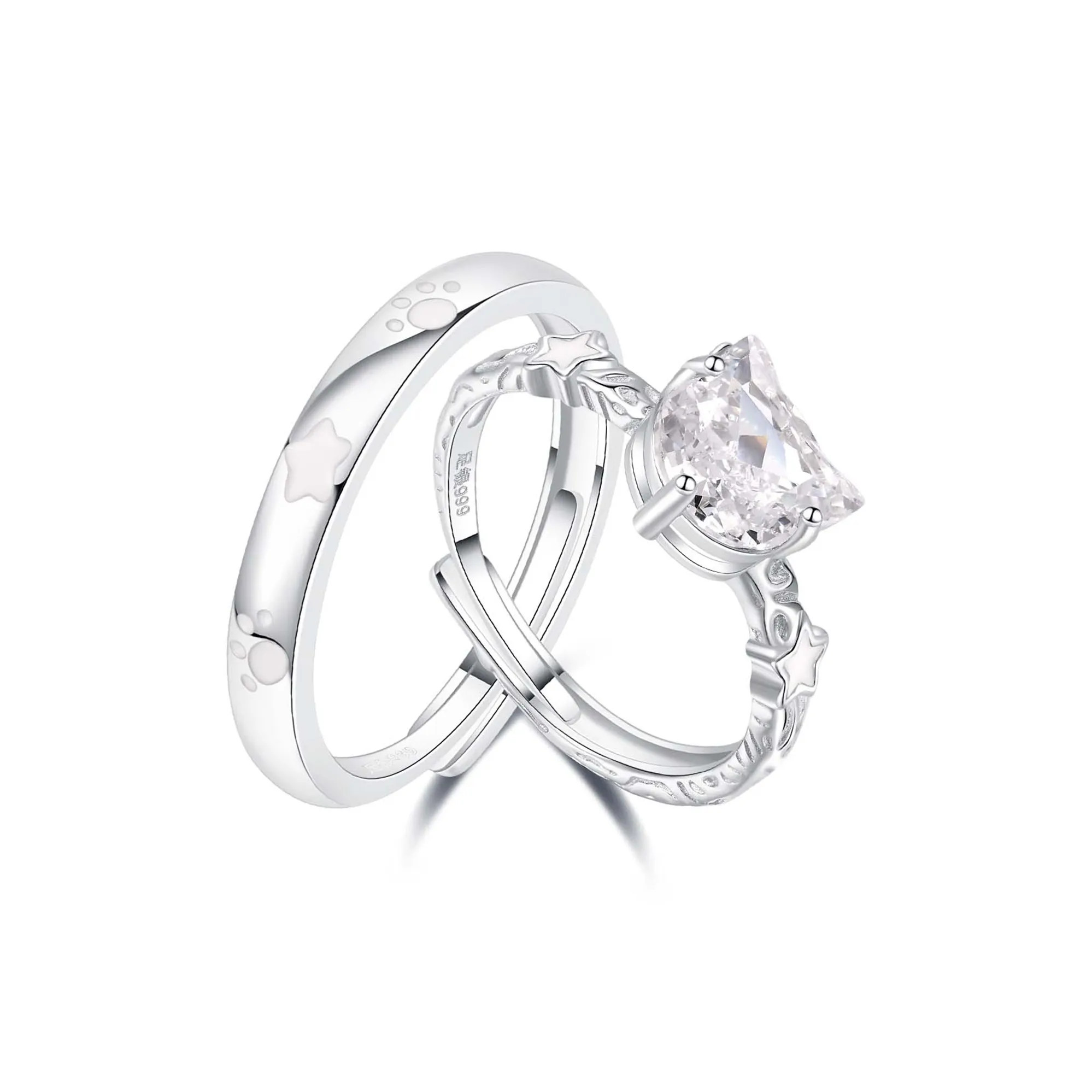 CAREBEARS 999 Fine Серебряный Кольца Унисекс