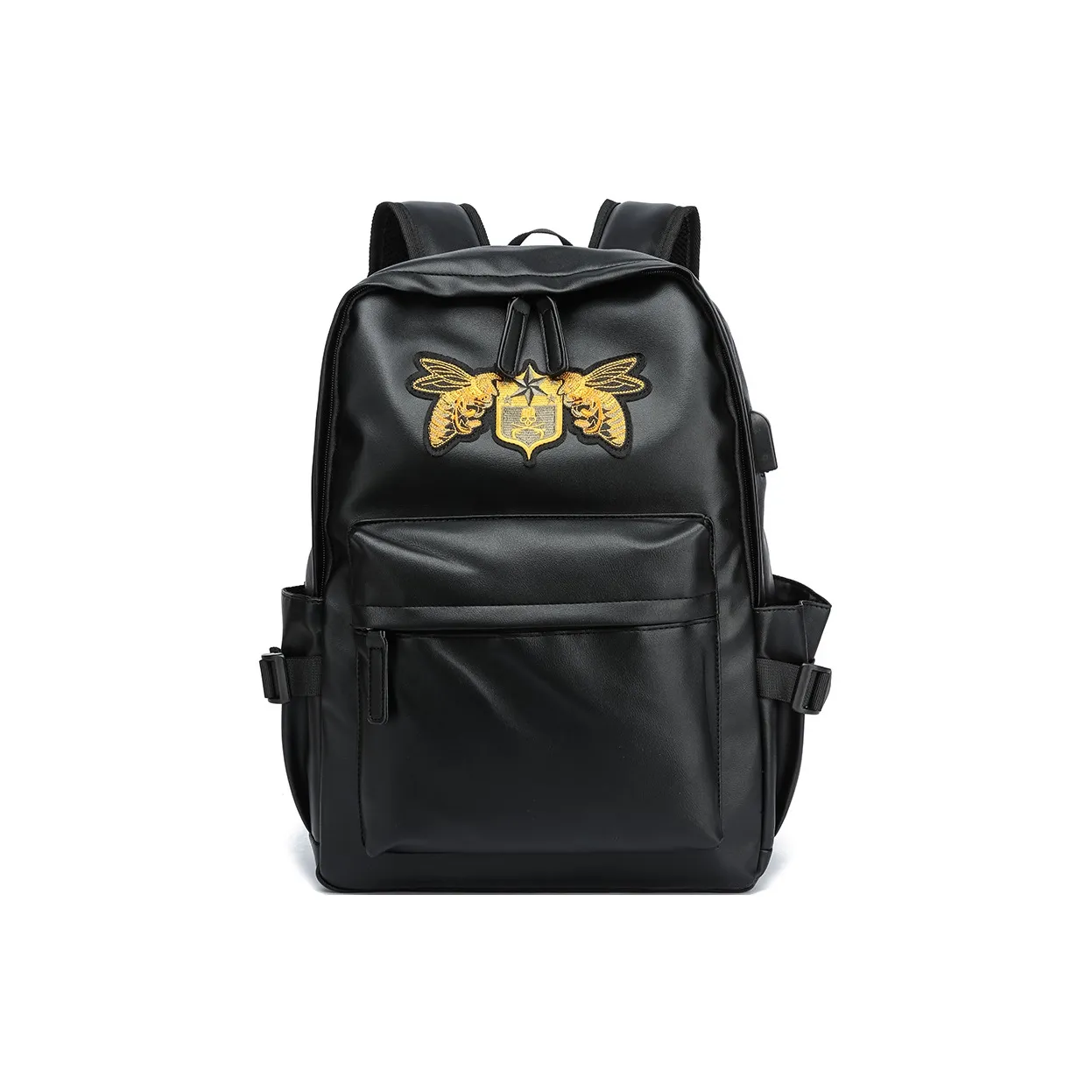 KONADCT Рюкзак из синтетической кожи унисекс черный