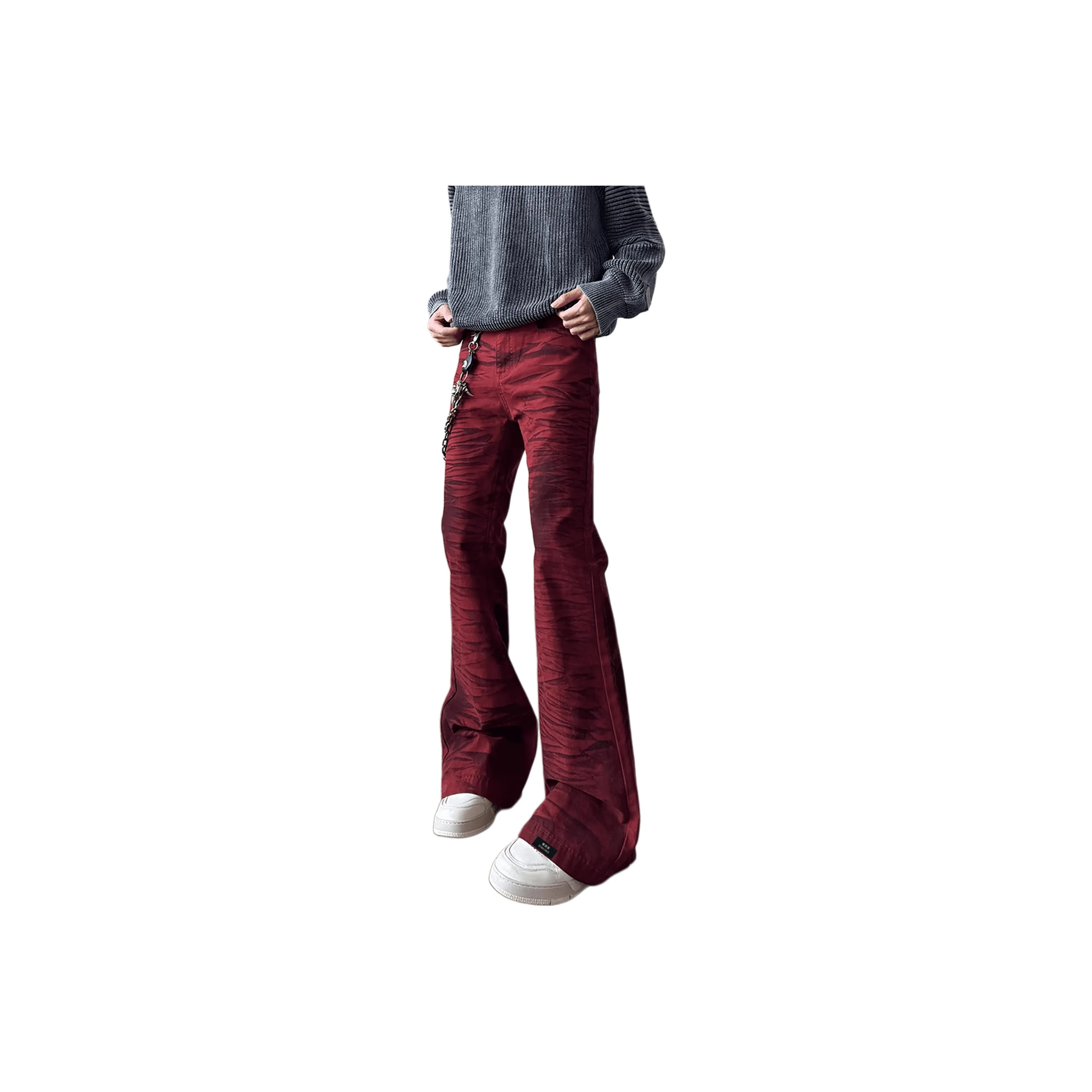 XUBAIHUO Red Unisex Jeans XUBAIHUO Красный Унисекс Джинсы