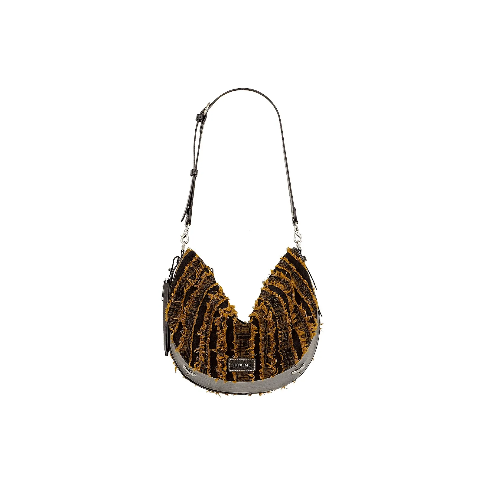 Great Dog and Black Horse Ткань Сумка через плечо Стандартная Женская Коричневая