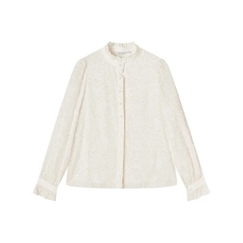 XIANGYING Цапельно-белый Женские Рубашки