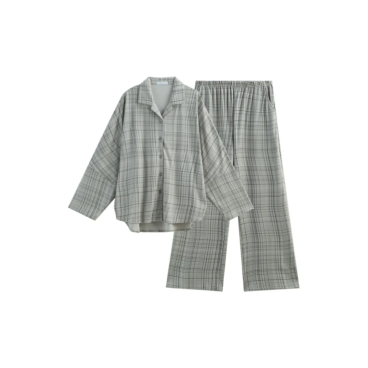 Same Language Пижамный комплект женский простой серый линия