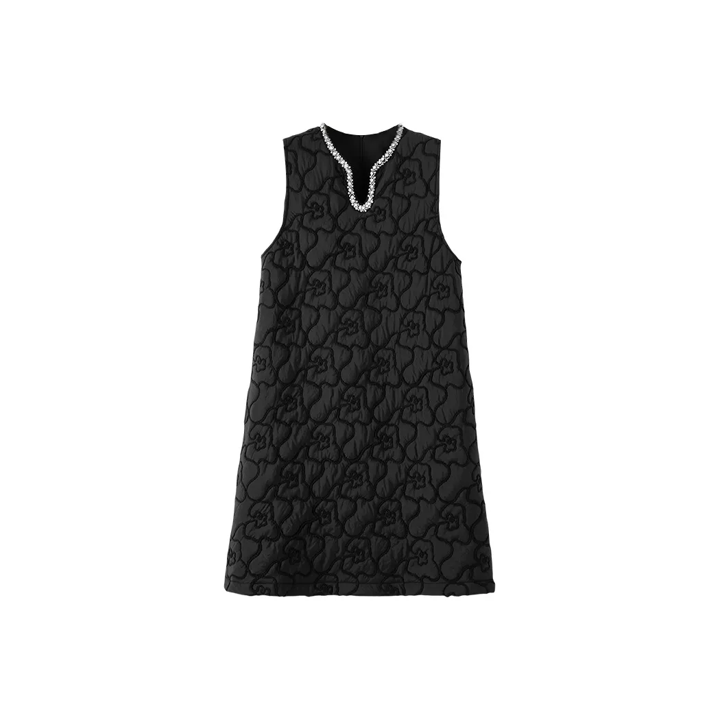 WANBAI Черное Женское Платье без Рукавов