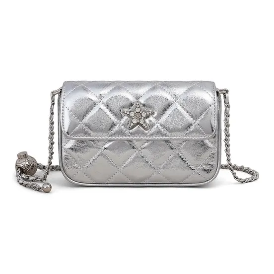 Younger Song Коровья кожа с синтетической кожей сумка через плечо сумка на плечо женская серебряная