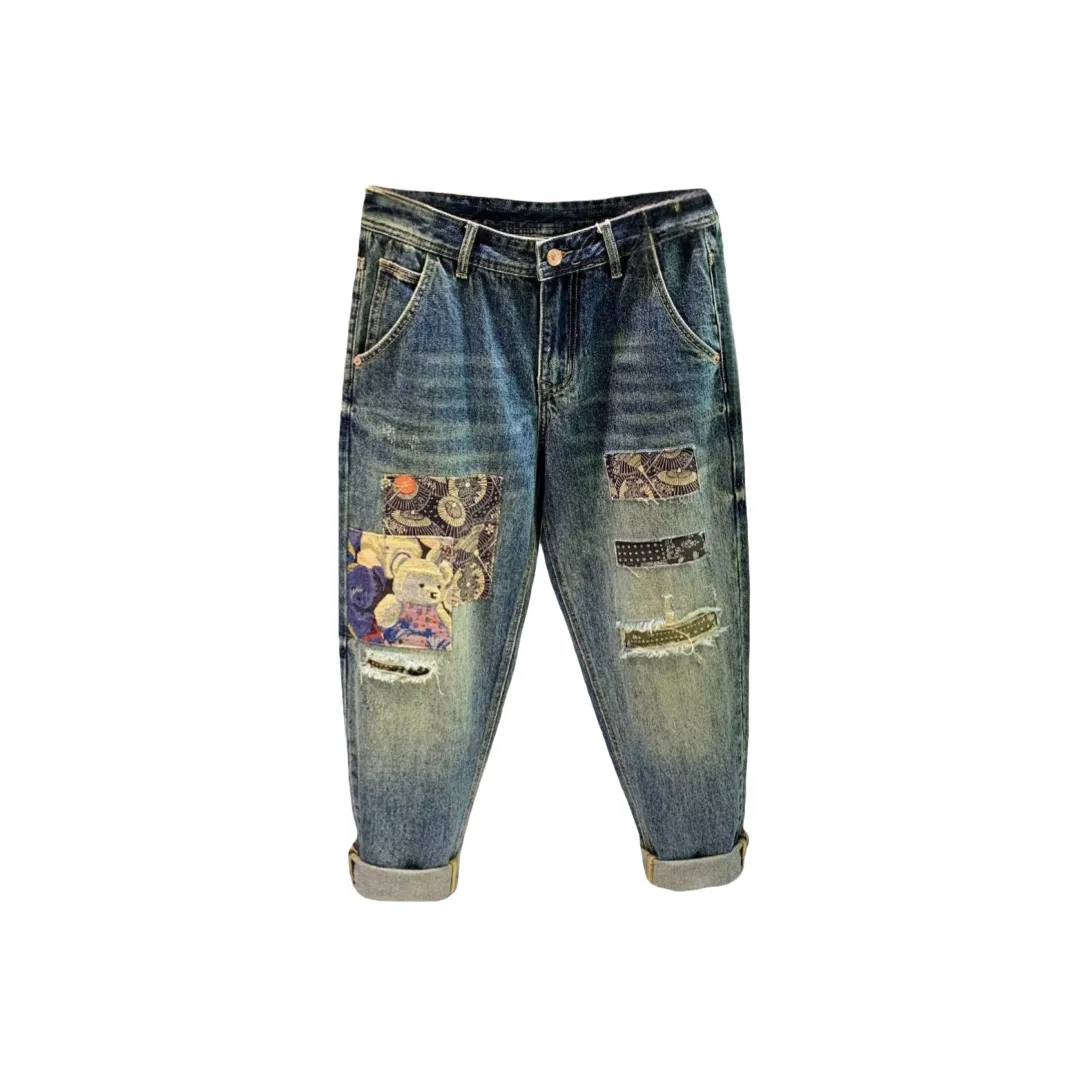 CAT'S PAW Синий Унисекс Джинсы