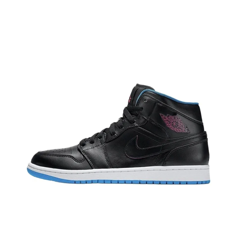 Jordan Air Jordan 1 Ретро MID Radio Raheem MID Топ Винтажные баскетбольные кроссовки Мужской Чёрно-синий