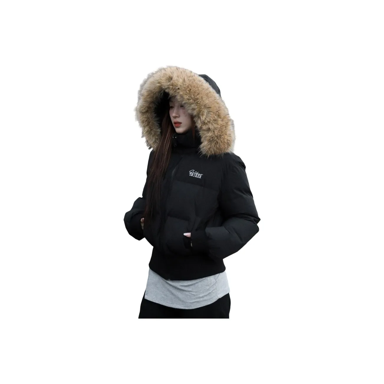 FLIM Черный Женский Пуховик