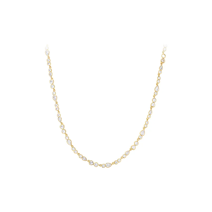 Agatha 925 стерлинговое серебро женские золотые ожерелья