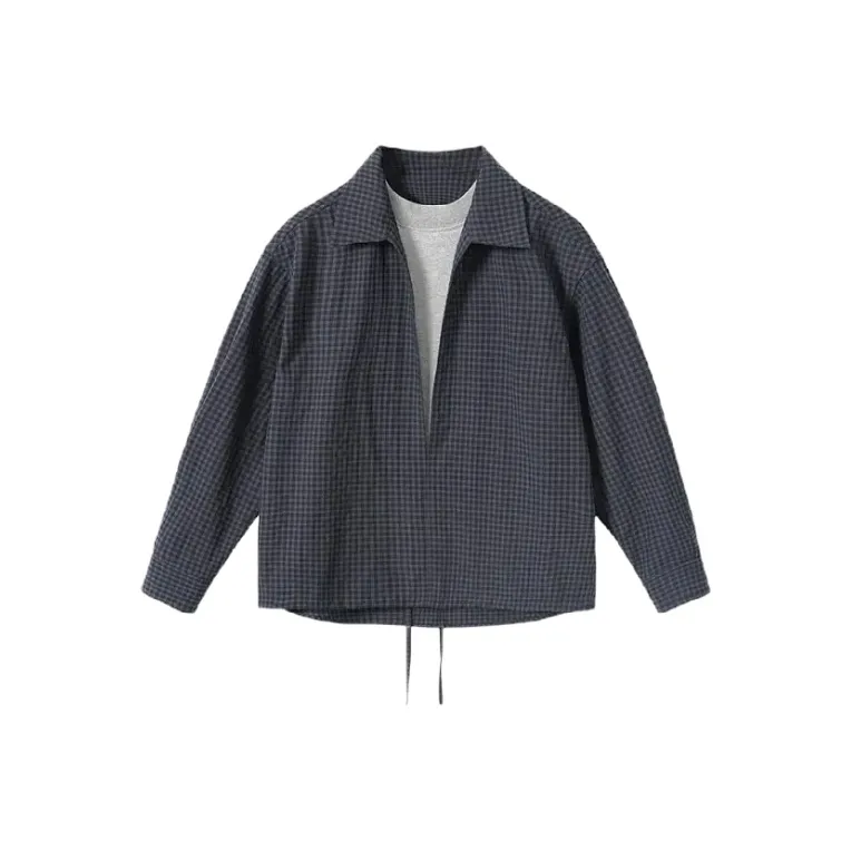 THINGYLAB Синий Серый Мужские Рубашки