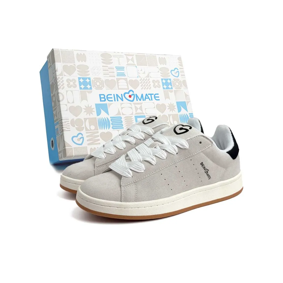 BEINGMATE Низкие кроссовки для скейтбординга унисекс черные белые серые