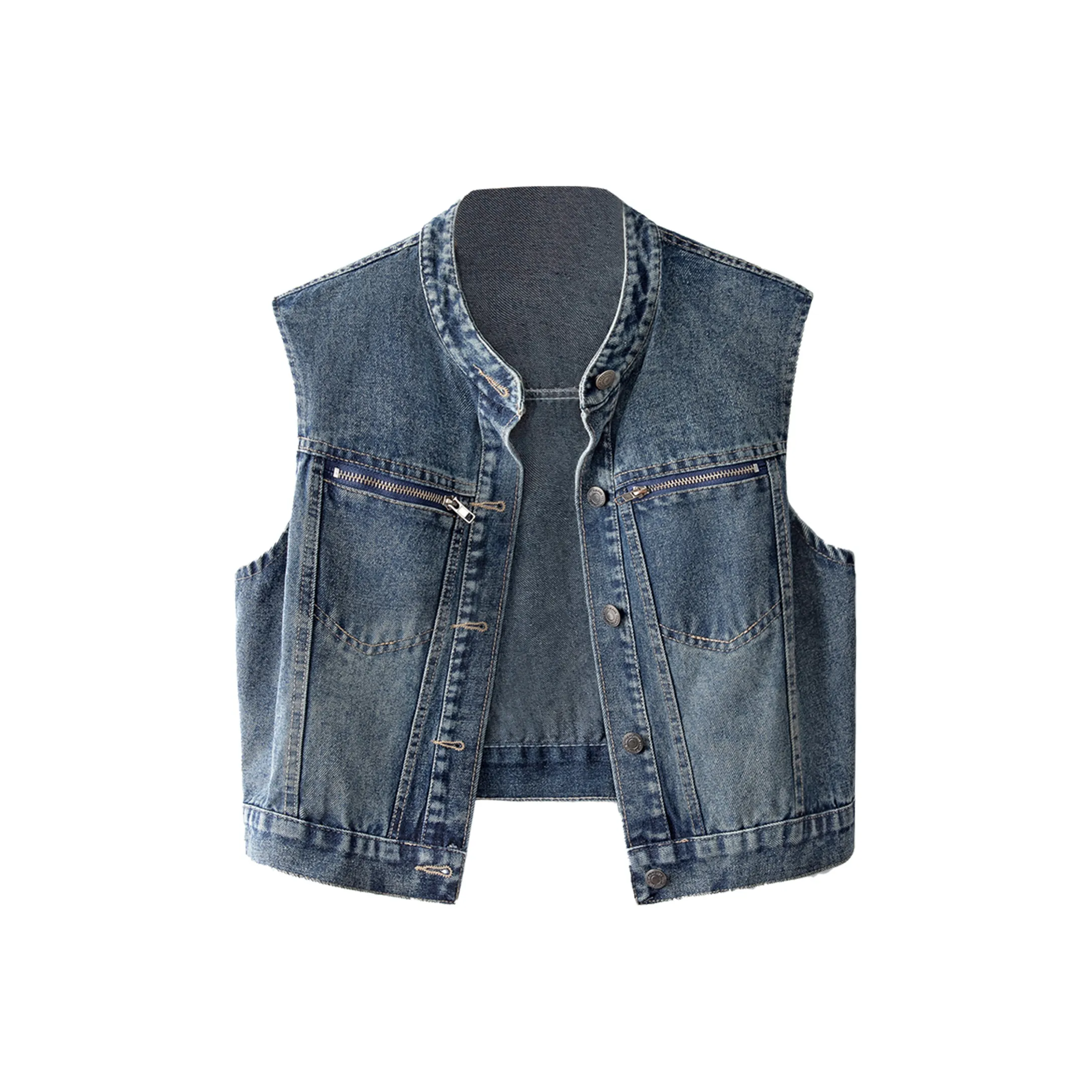 SIBAISHE Темно-синий Женский жилет