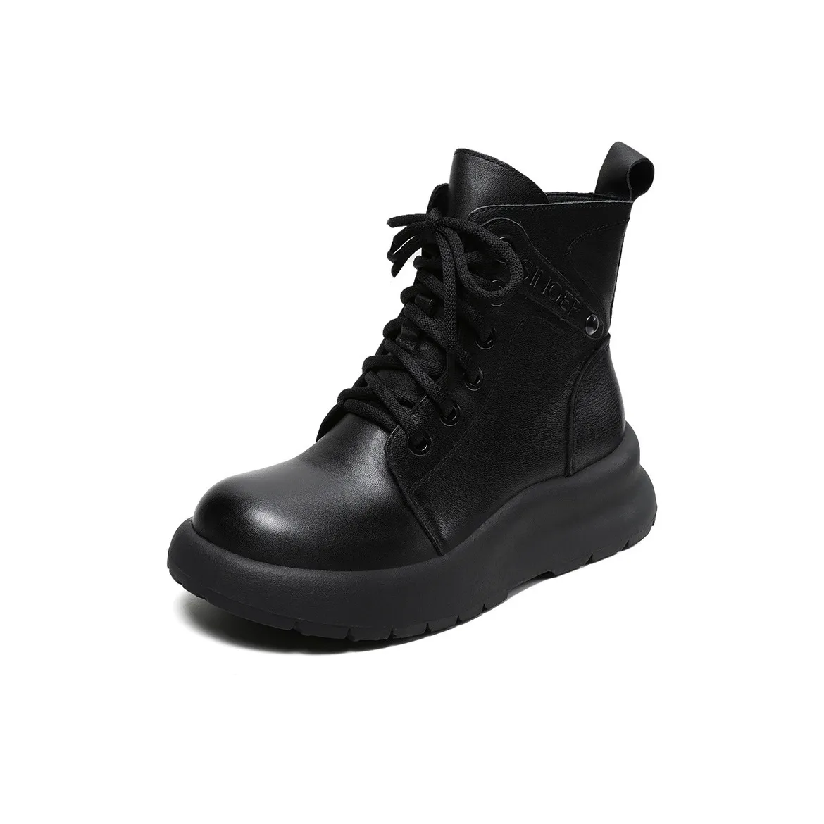 H2 Лицевая коровья кожа Британский стиль Винтаж Женская обувь Мартин Boot Женские