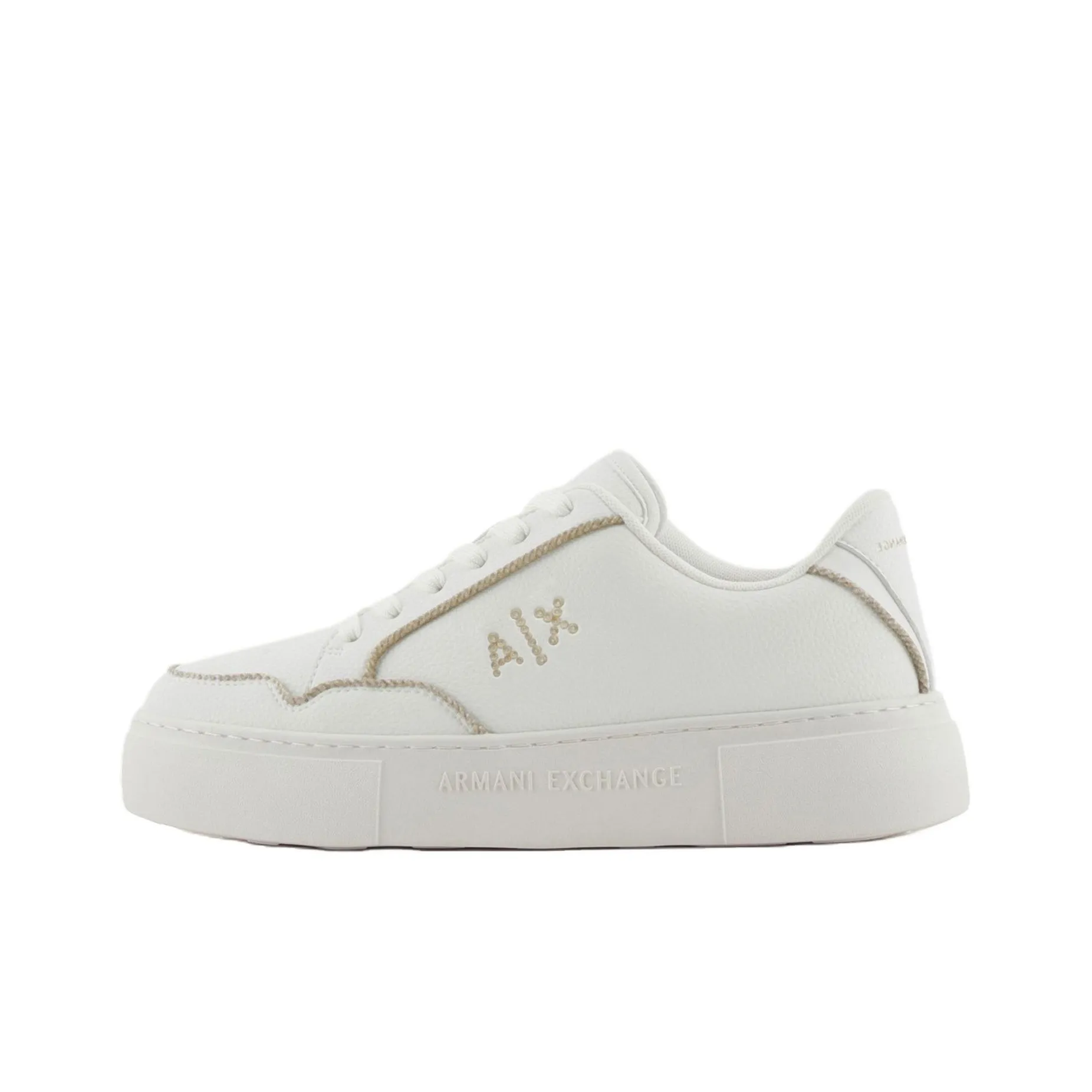 ARMANI EXCHANGE Skateboard Shoes Women's Low-Top White