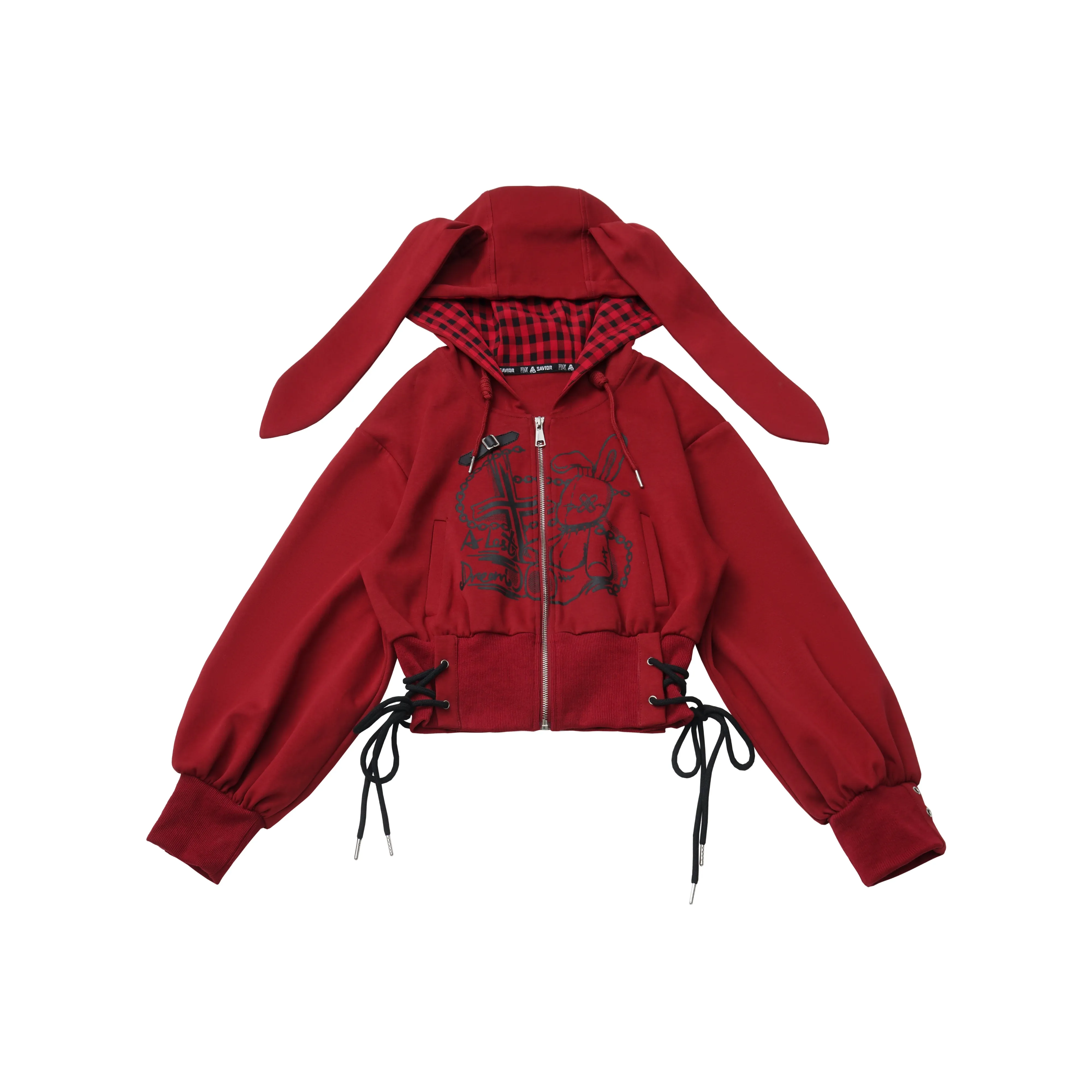 Pink Savior Zippers С капюшоном Пальто Женское