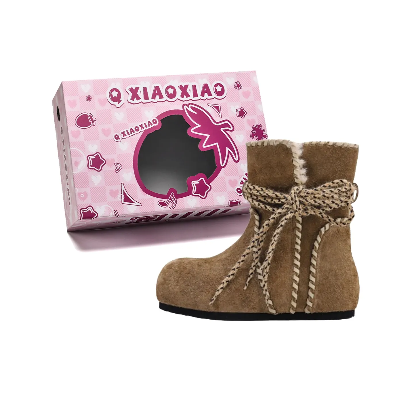 Circle Small Термический Износостойкий Амортизирующий Покрытие Короткие Снежные Ботинки Женские