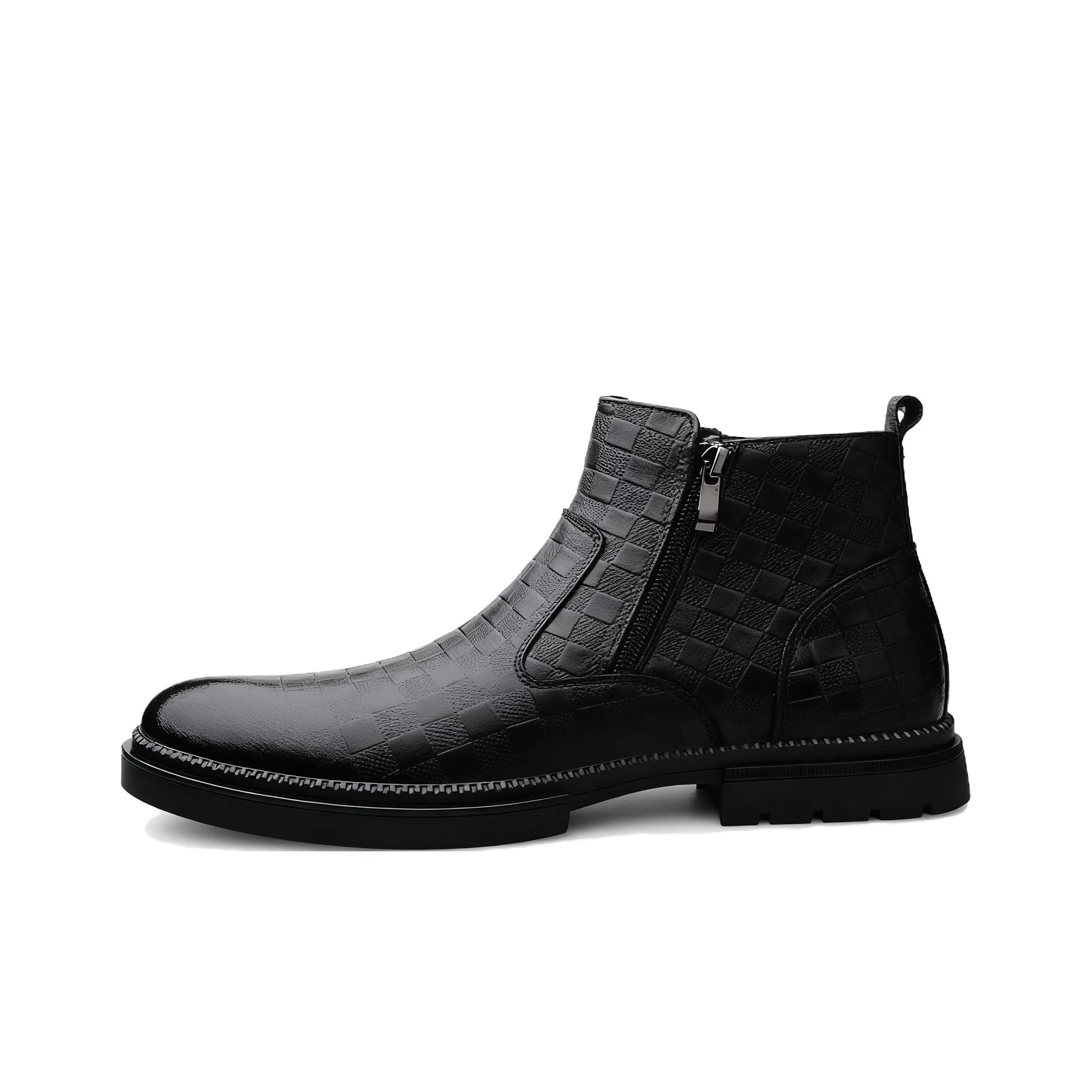 H2 Твил Корова Кожа Флис Утепленный Термический Бизнес Повседневный Стиль Обувь Для Мужчин Челси Мужской