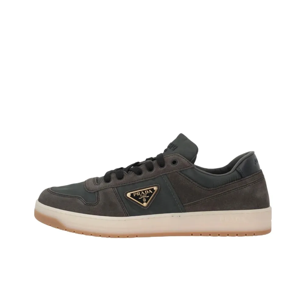 PRADA Downtown Skateboard Shoes Men Low-Top Dark Green