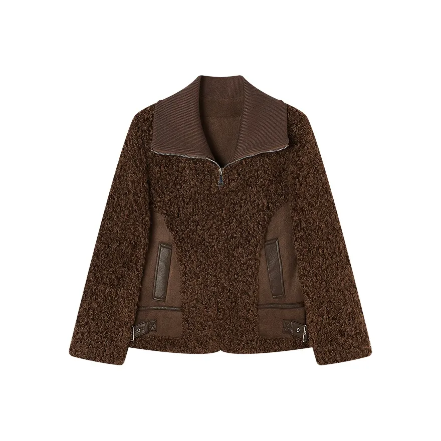 XIANGYING Темно-коричневый женский мех