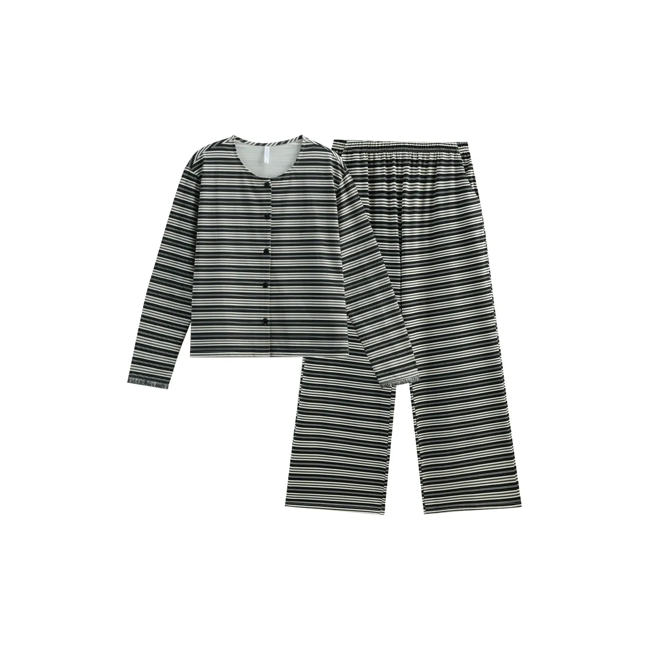 Same Language Пижамный комплект женский черный и белый с полосами