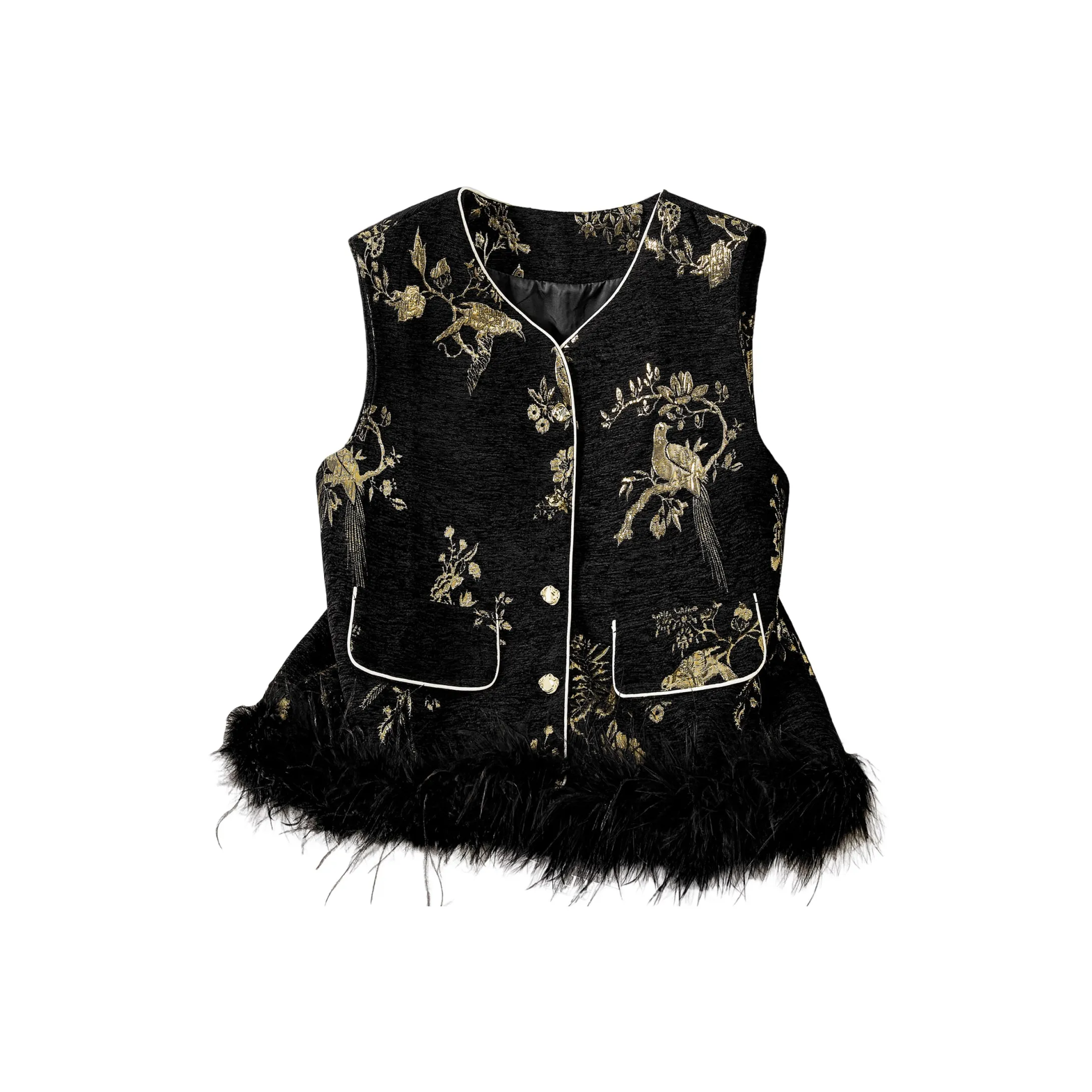 TOUCH Черный Золотой Женский жилет