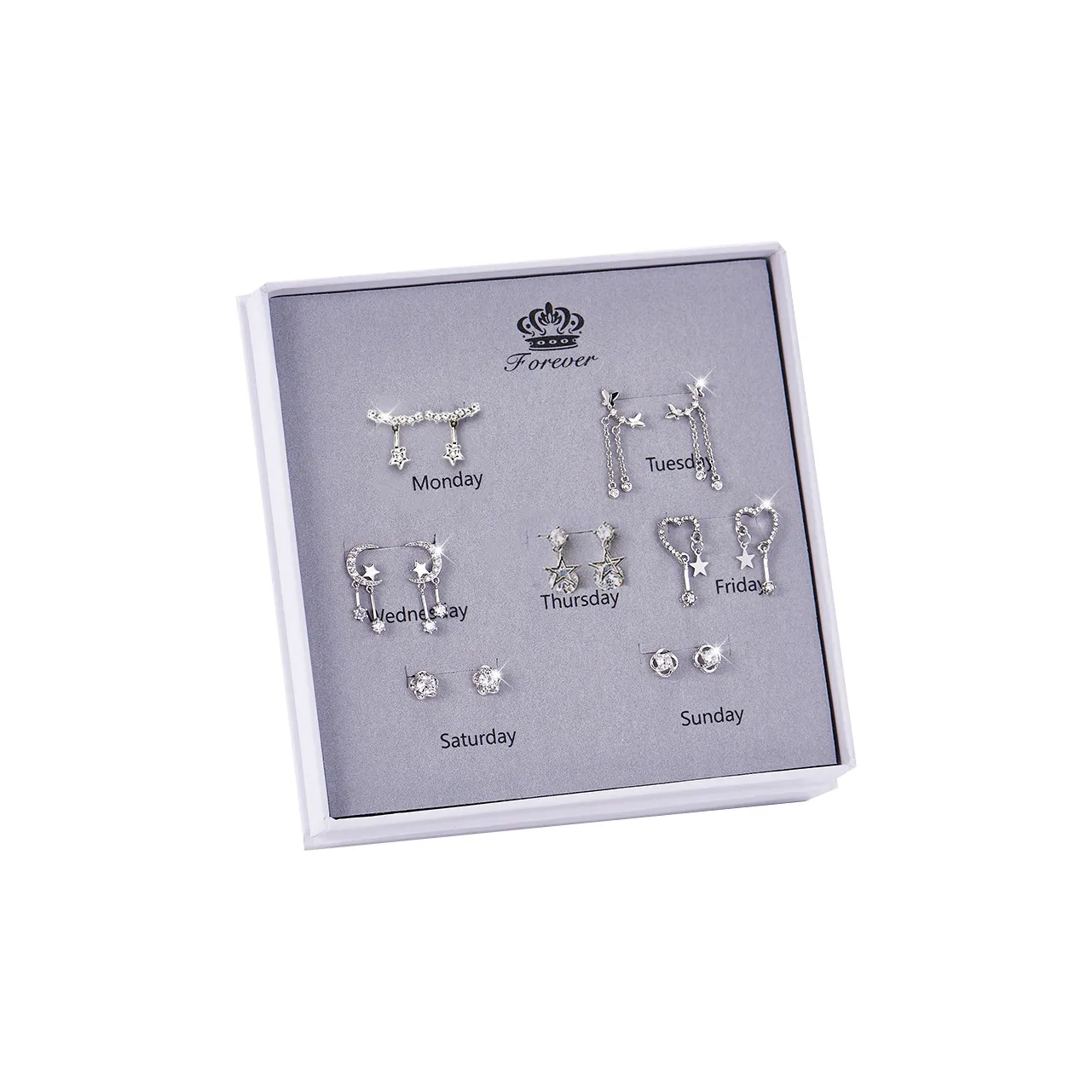 JIANLU Серьги-кольца из серебра 925 пробы с заклепками женские