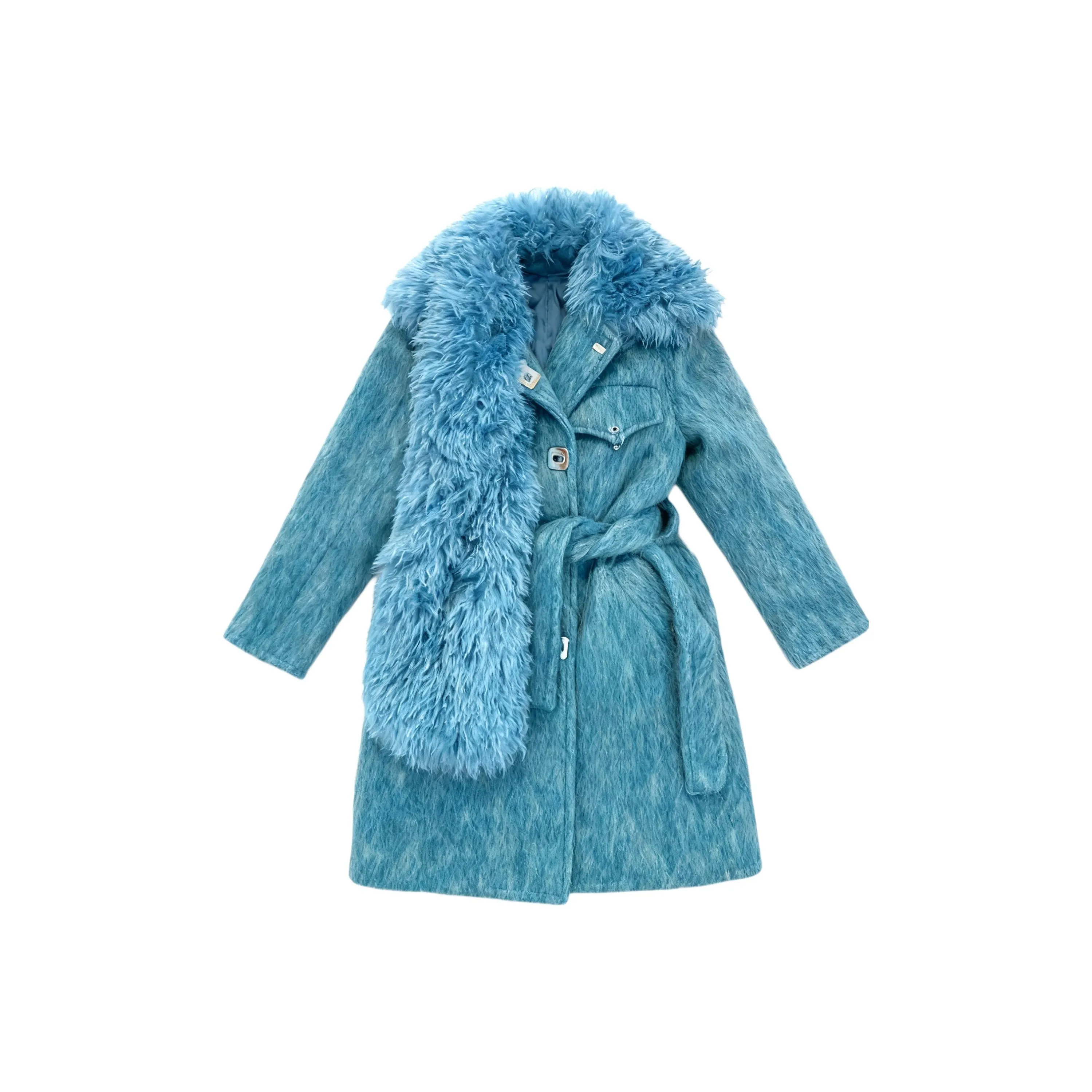 DITB Павлин Синий Женский Пальто