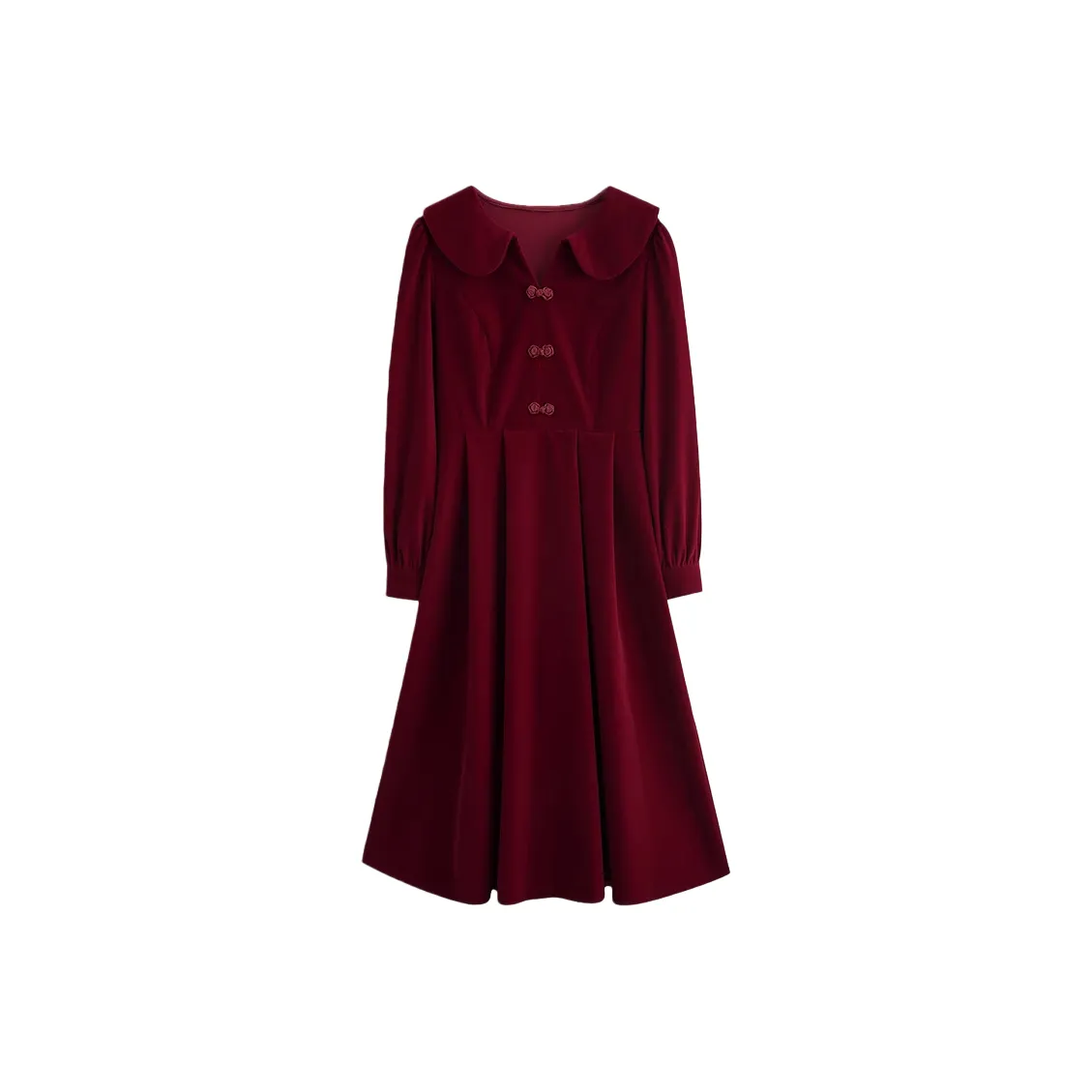 MITX Red Dress Женское Длинное Платье с Длинными Рукавами