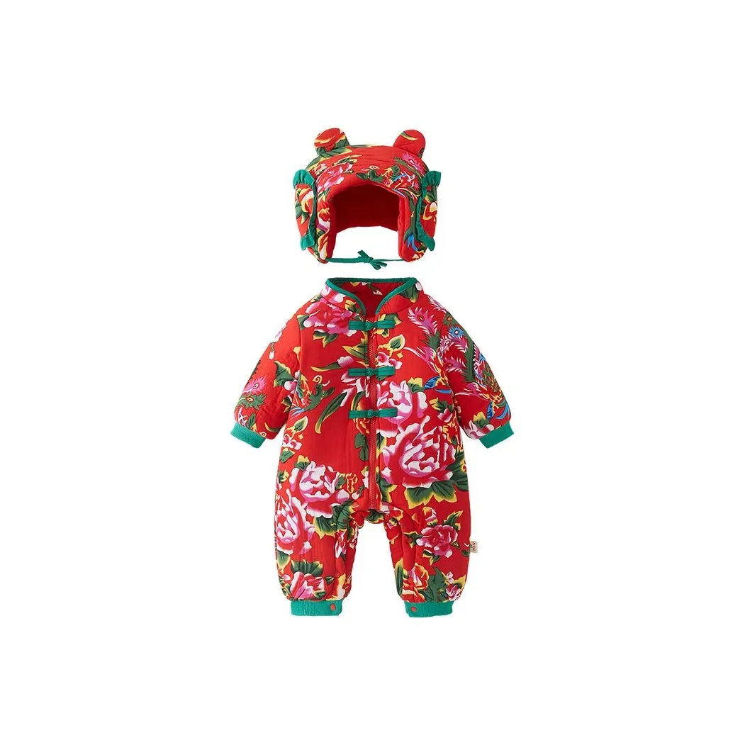 Деревянные дома Комбинезоны и ползунки Красный Младенец и малыш