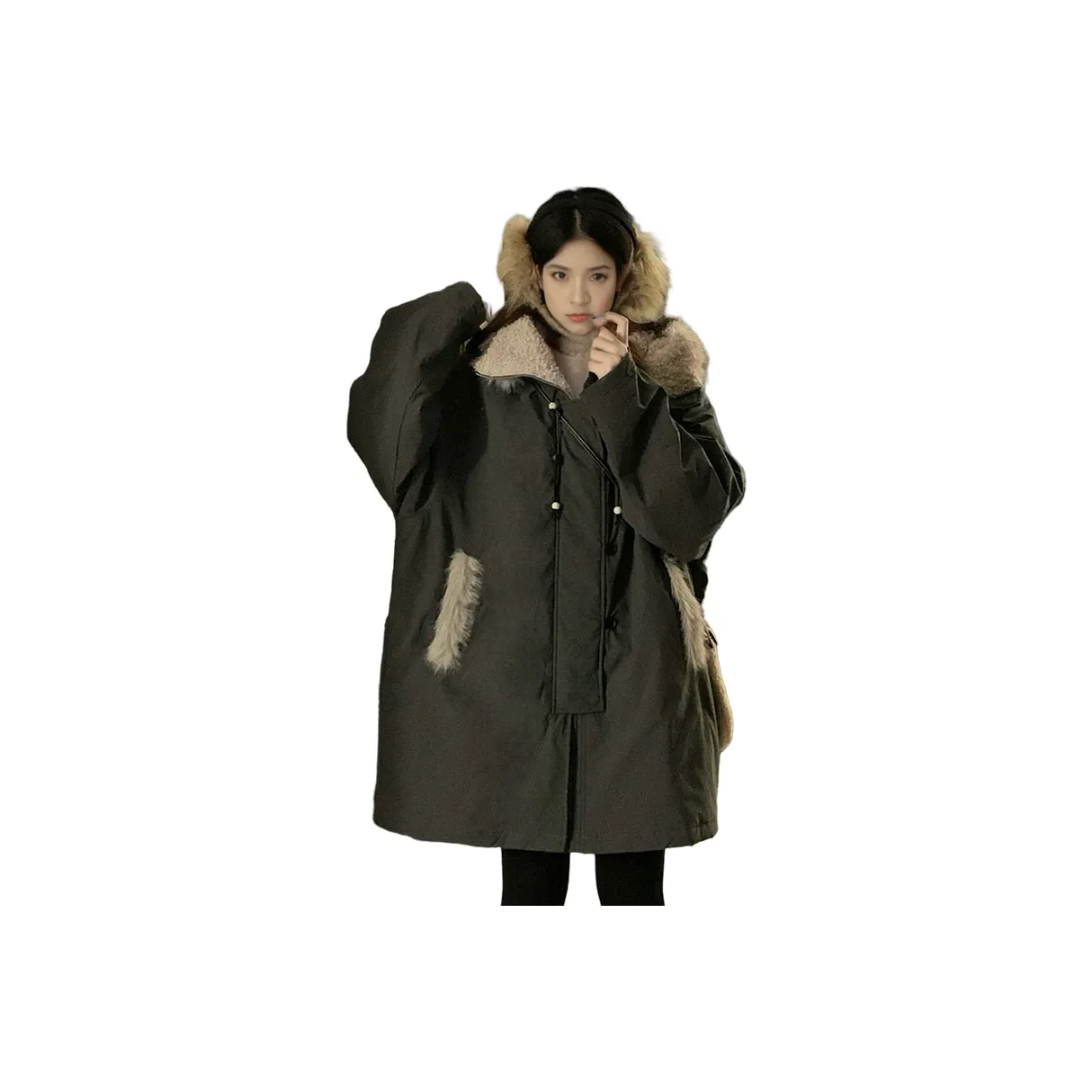MORii Ink Gray Green Unisex Parkas MORii Инк Серый Зеленый Унисекс Парки