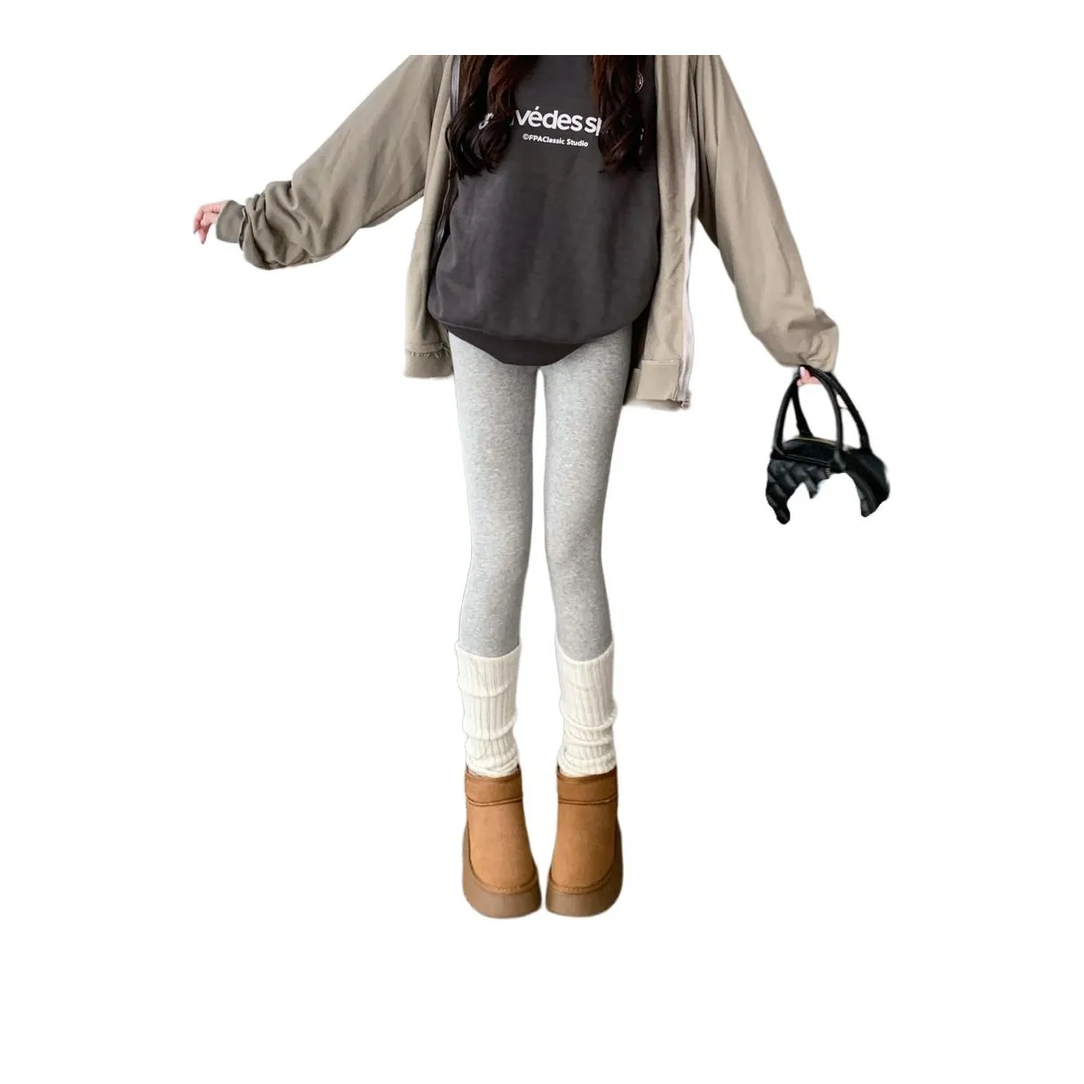 TELENT Серые Женские Леггинсы