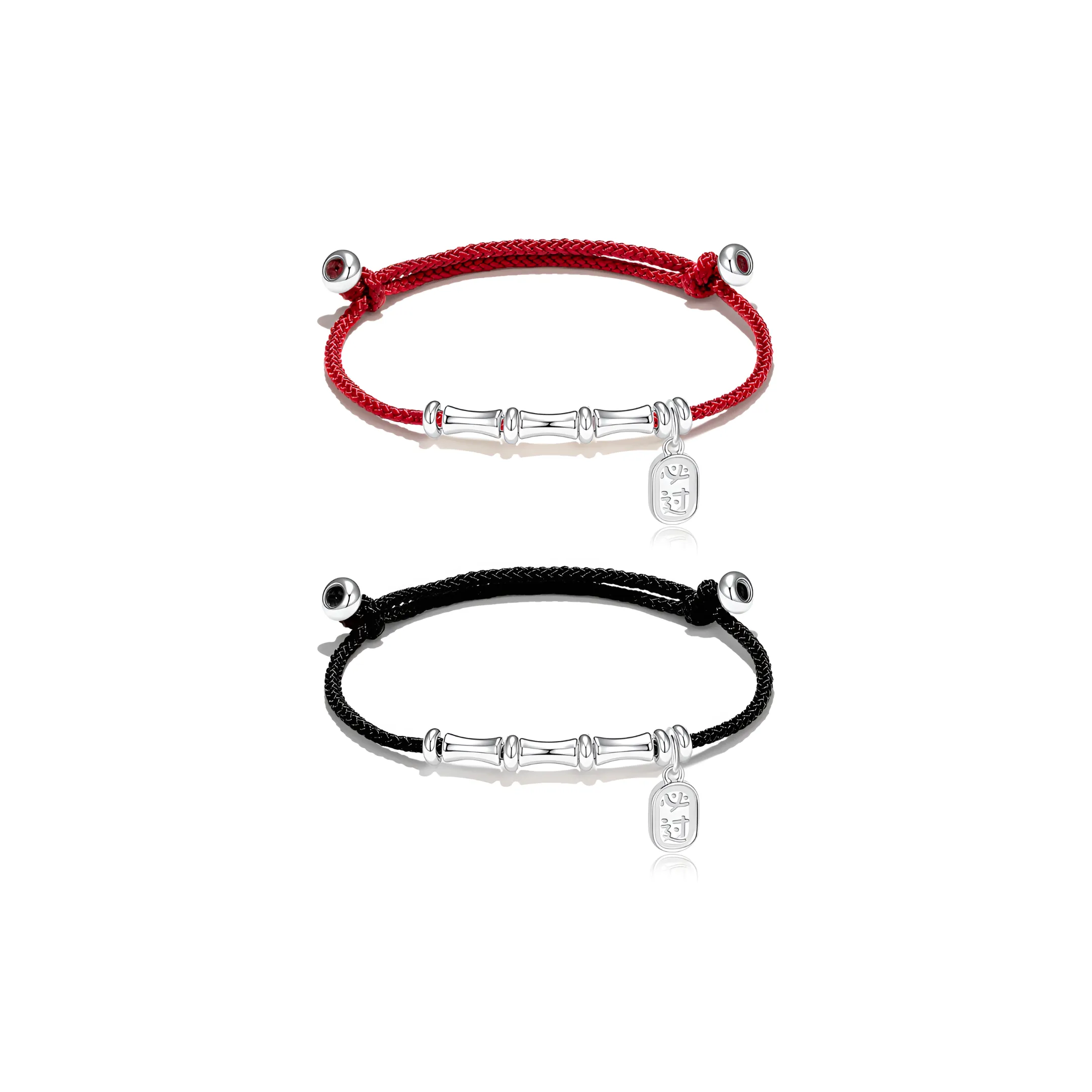 Mount Wutai 999 Fine Серебряный Браслет Шнурки Унисекс