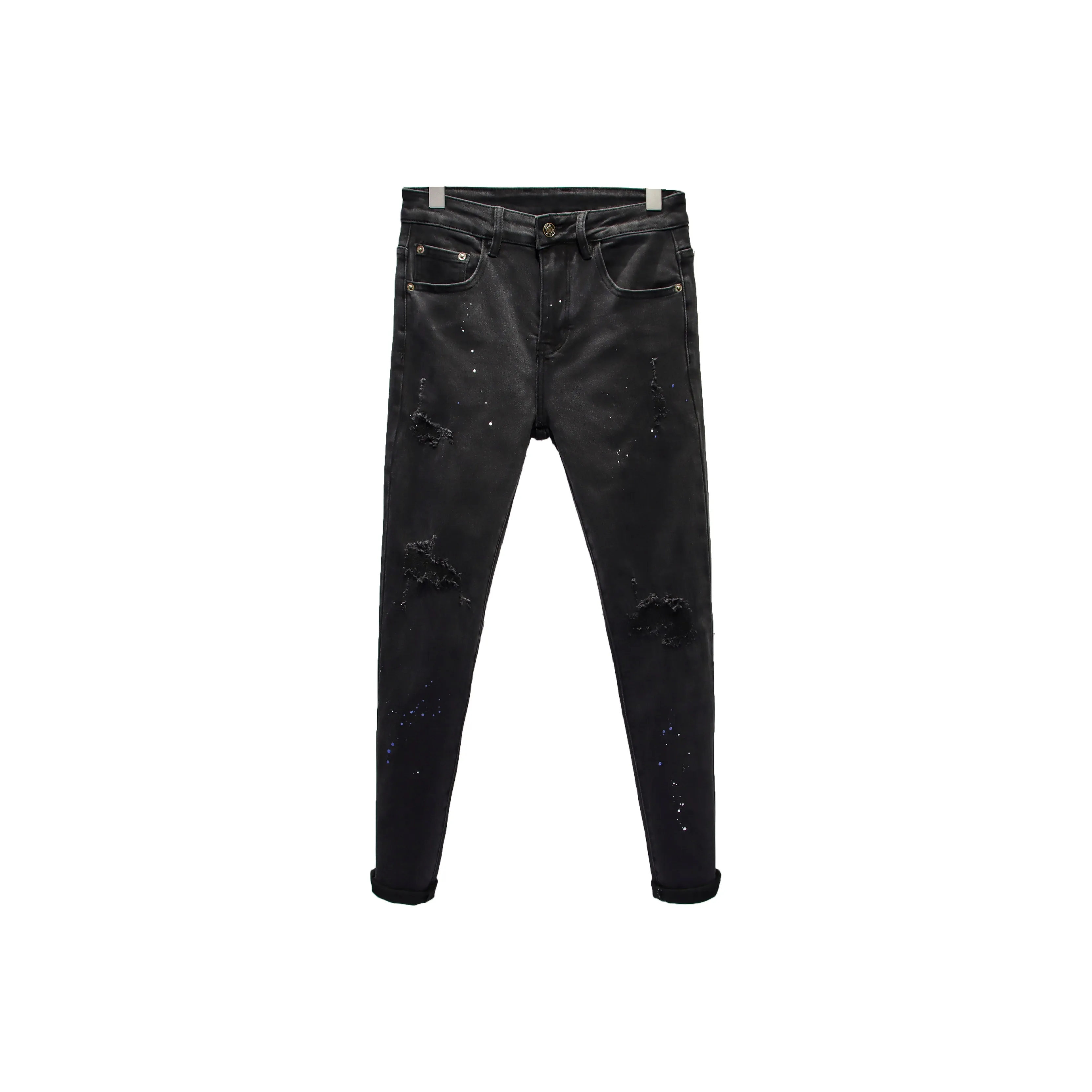 YONGYAN Мужские черные джинсы