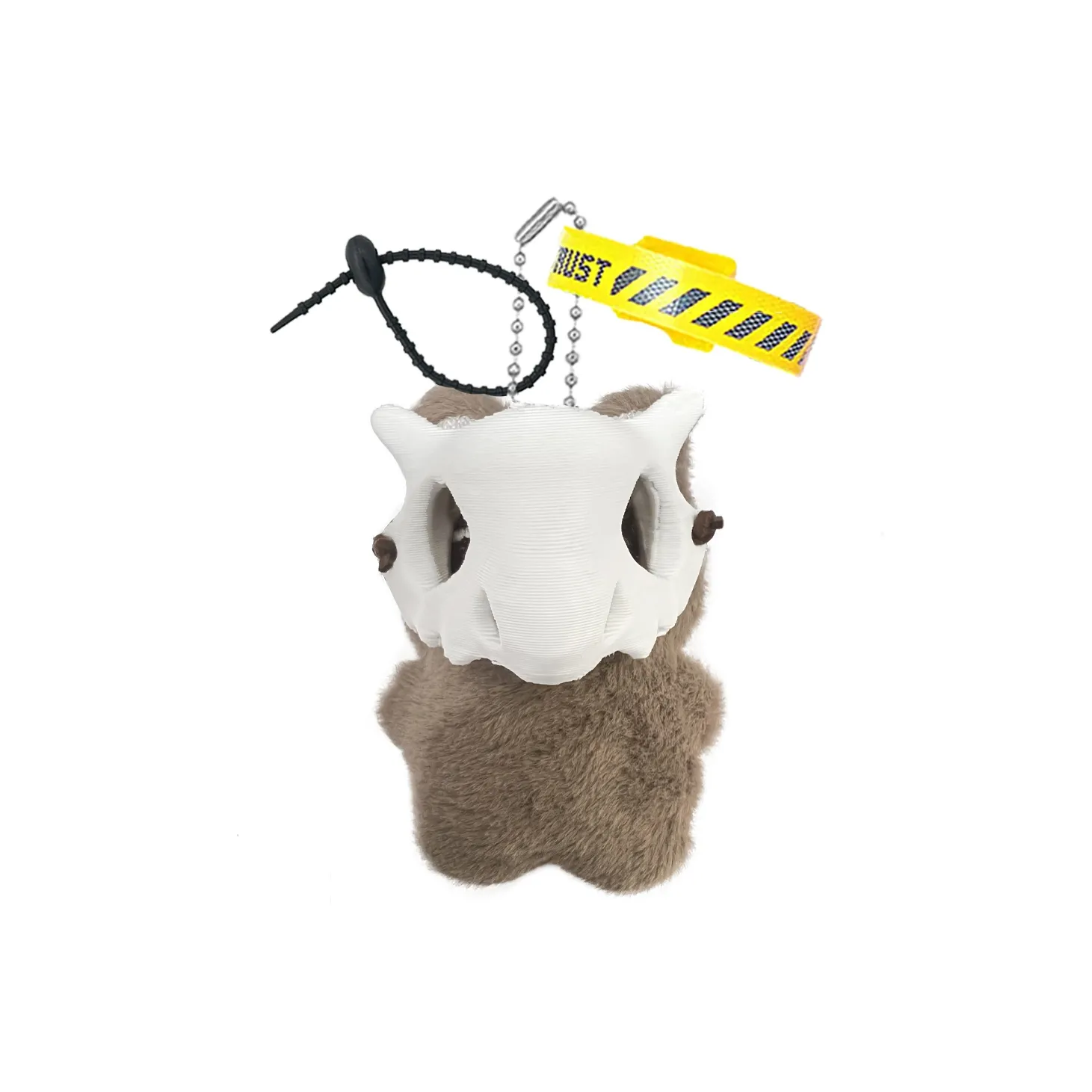 AIZIYUO Супер милый Wa Прохладный Динозавр Череп Маска Котенок Украшение Плюшевый Брелок 9,5 см Рекомендуемая высота